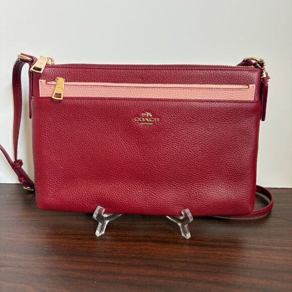 Coach Colorblock Pop Up Crossbody Cherry/Pink 36371 - Picture 3 of 16